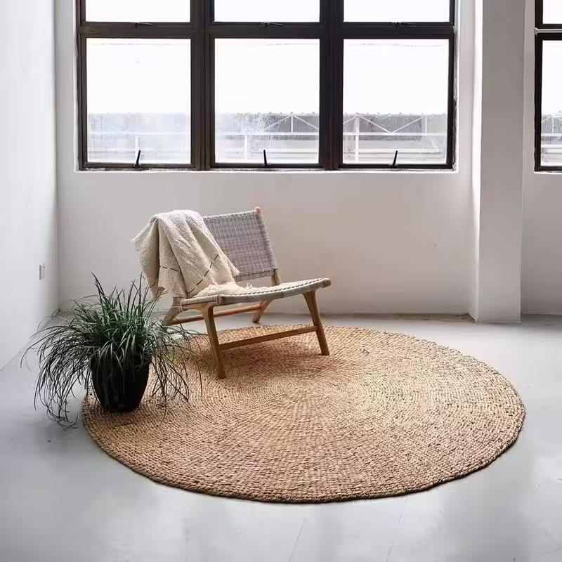 Thảm LB đan hạt gạo tròn